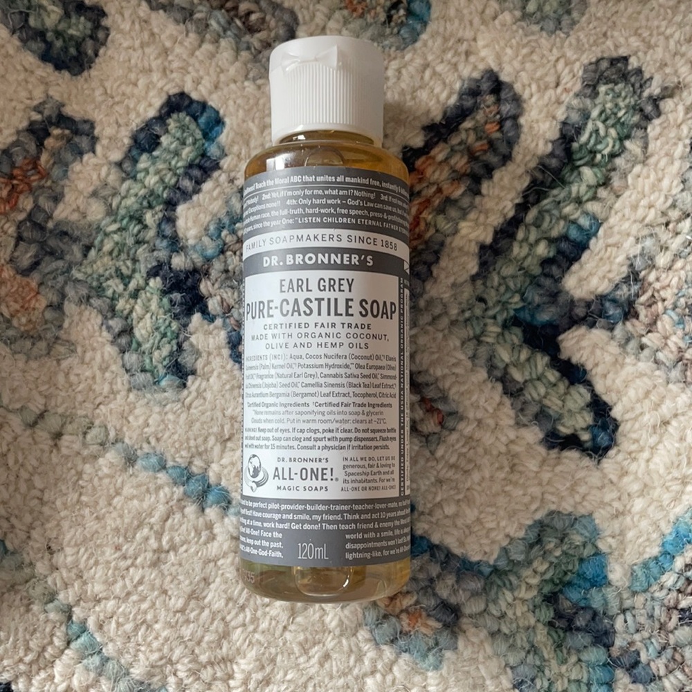 RARE Dr. Bronner’s Earl Grey Pure Castile Soap 120 ML